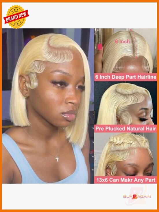 Bob Wig Human Hair 13x6 HD Lace Frontal Glueless Wigs for Women 180% Density 12